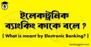 ইলেকট্রনিক ব্যাংকিং কাকে বলে ?