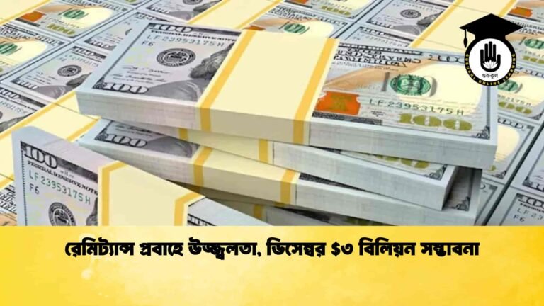 রেমিট্যান্স প্রবাহে উজ্জ্বলতা, ডিসেম্বর $৩ বিলিয়ন সম্ভাবনা