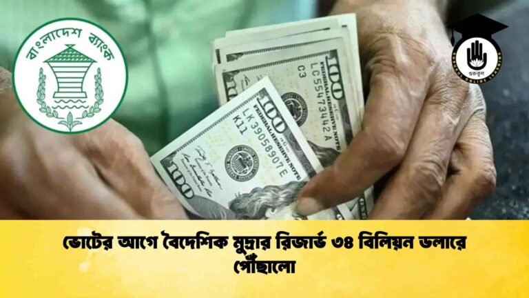 ভোটের আগে বৈদেশিক মুদ্রার রিজার্ভ ৩৪ বিলিয়ন ডলারে পৌঁছালো