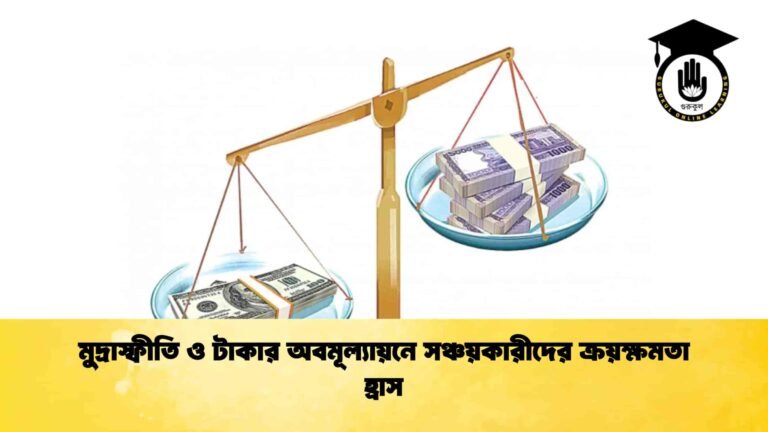 মুদ্রাস্ফীতি ও টাকার অবমূল্যায়নে সঞ্চয়কারীদের ক্রয়ক্ষমতা হ্রাস